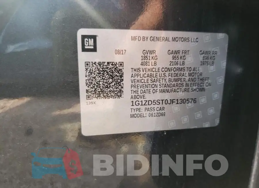 1G1ZD5ST0JF130576 Photo# 10