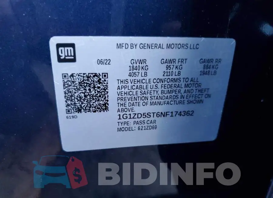 1G1ZD5ST6NF174362 Photo# 13