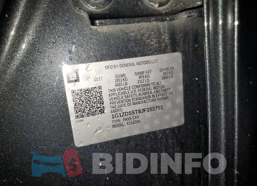 1G1ZD5ST8JF153751 Photo# 13