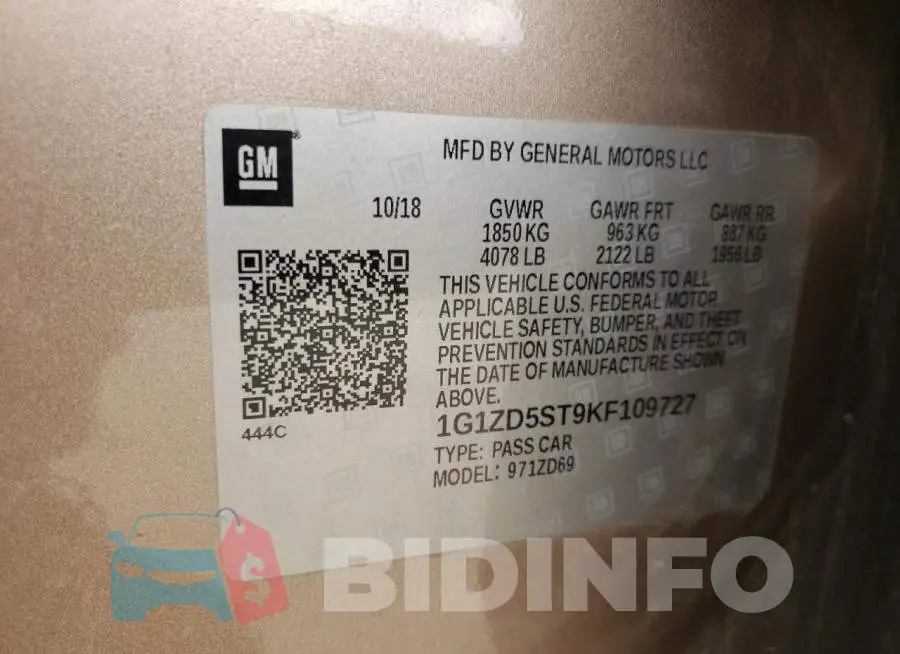 1G1ZD5ST9KF109727 Photo# 13