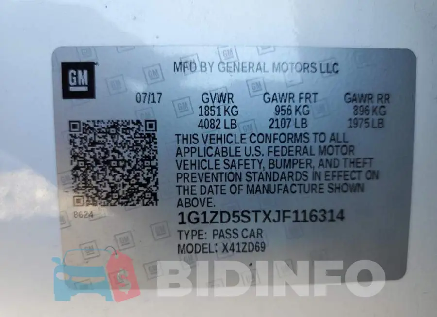 1G1ZD5STXJF116314 Photo# 12