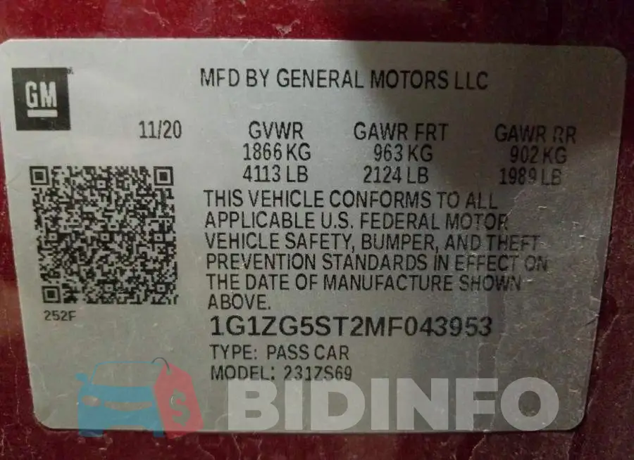 1G1ZG5ST2MF043953 Photo# 12