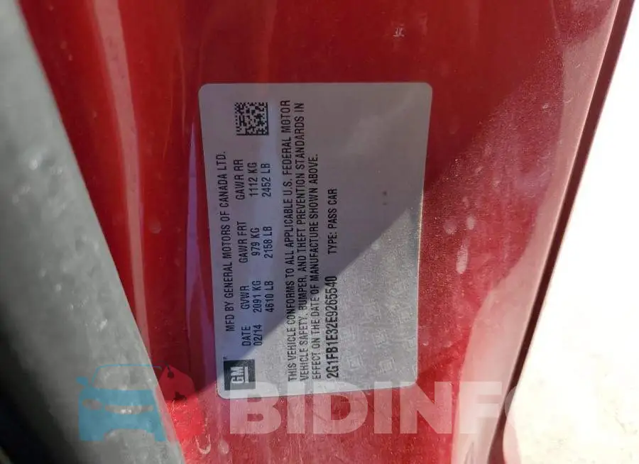2G1FB1E32E9265540 Photo# 10
