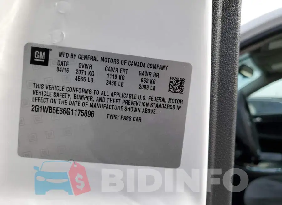 2G1WB5E36G1175896 Photo# 10