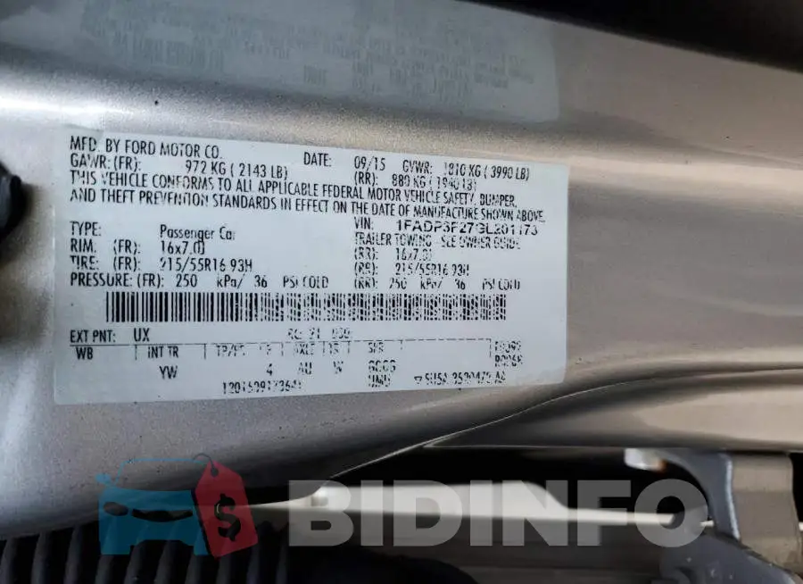 1FADP3F27GL201173 Photo# 13