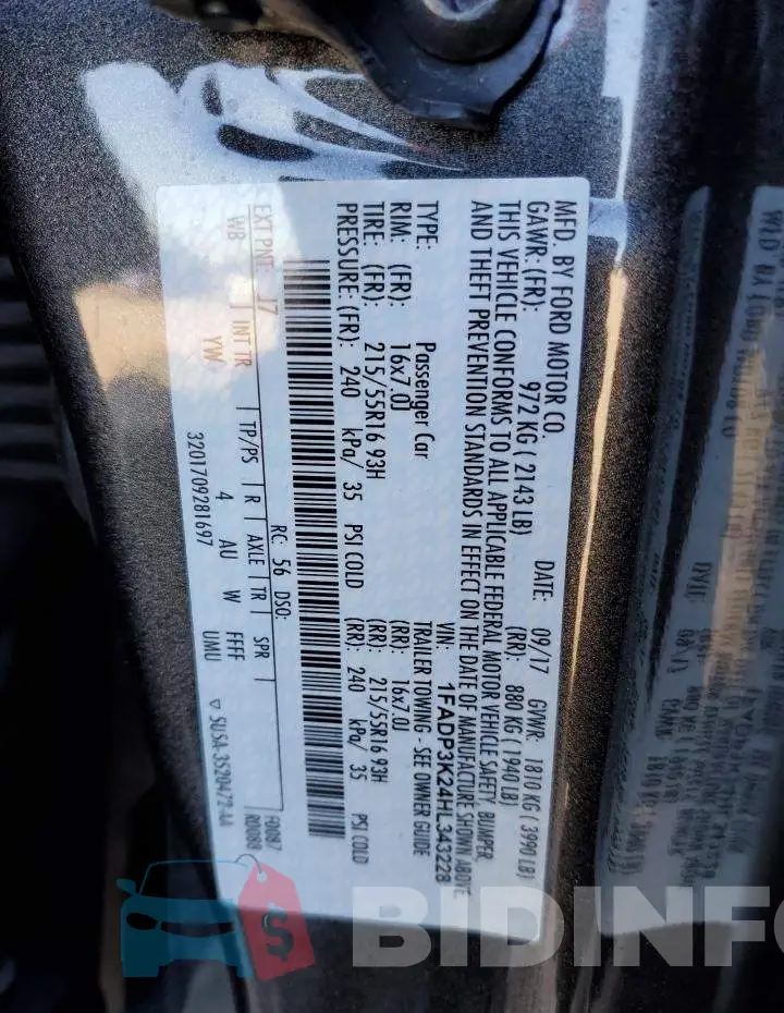 1FADP3K24HL343228 Photo# 10