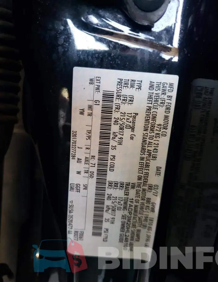 1FADP3M20HL248100 Photo# 10