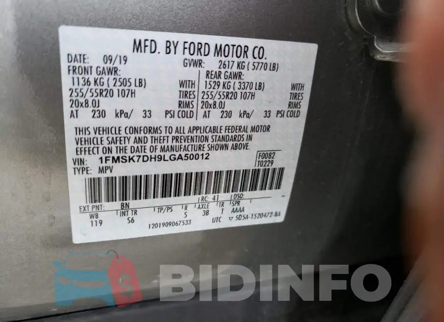 1FMSK7DH9LGA50012 Photo# 10