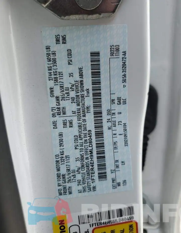 1FTER4EH9MLD80459 Photo# 10