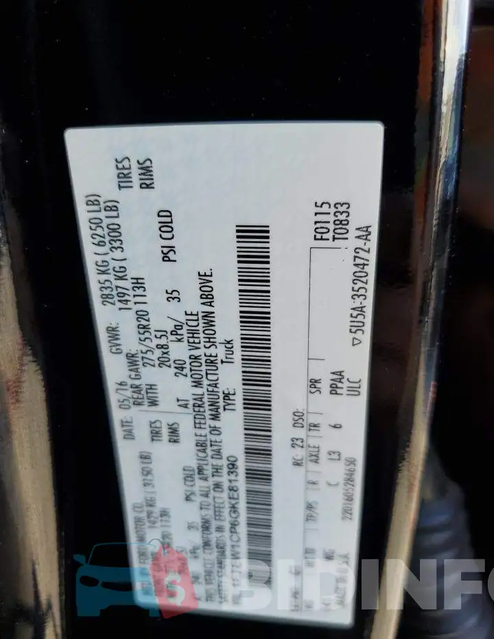 1FTEW1CP6GKE81390 Photo# 12