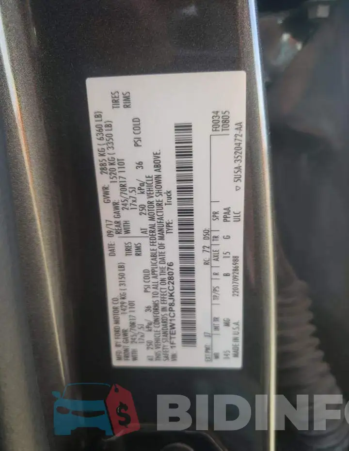 1FTEW1CP8JKC28076 Photo# 10