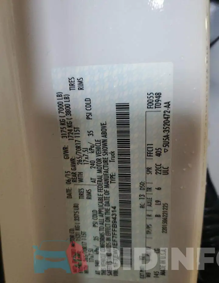 1FTEW1EF7FFB94314 Photo# 10