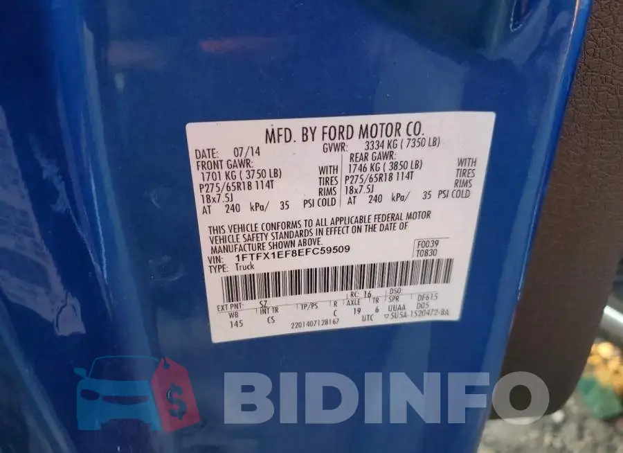 1FTFX1EF8EFC59509 Photo# 13