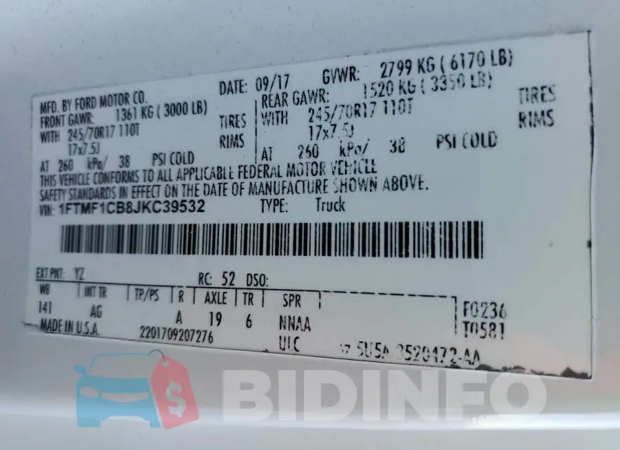 1FTMF1CB8JKC39532 Photo# 12