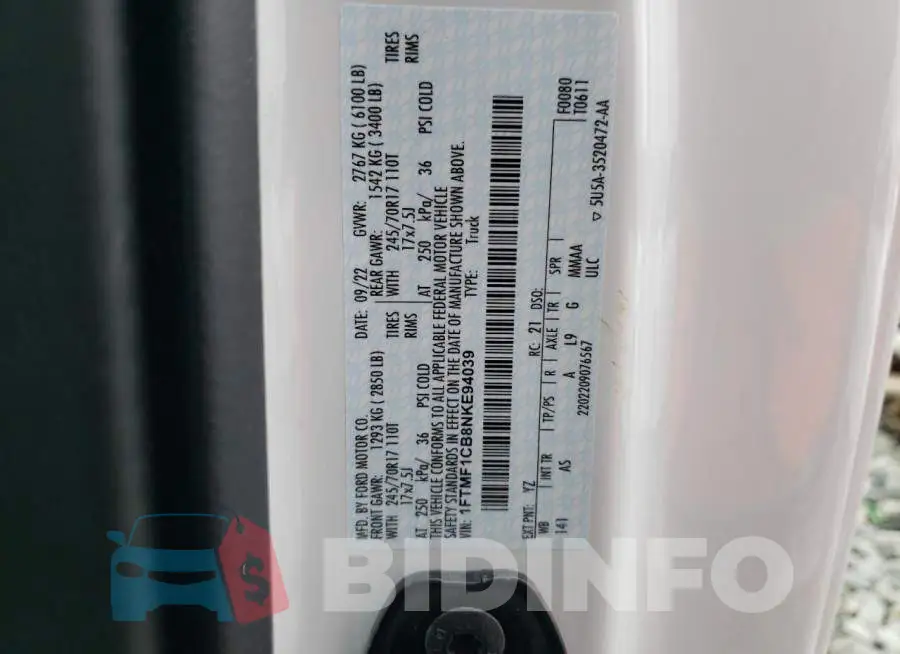 1FTMF1CB8NKE94039 Photo# 10