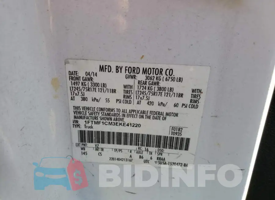 1FTMF1CM3EKE41220 Photo# 10