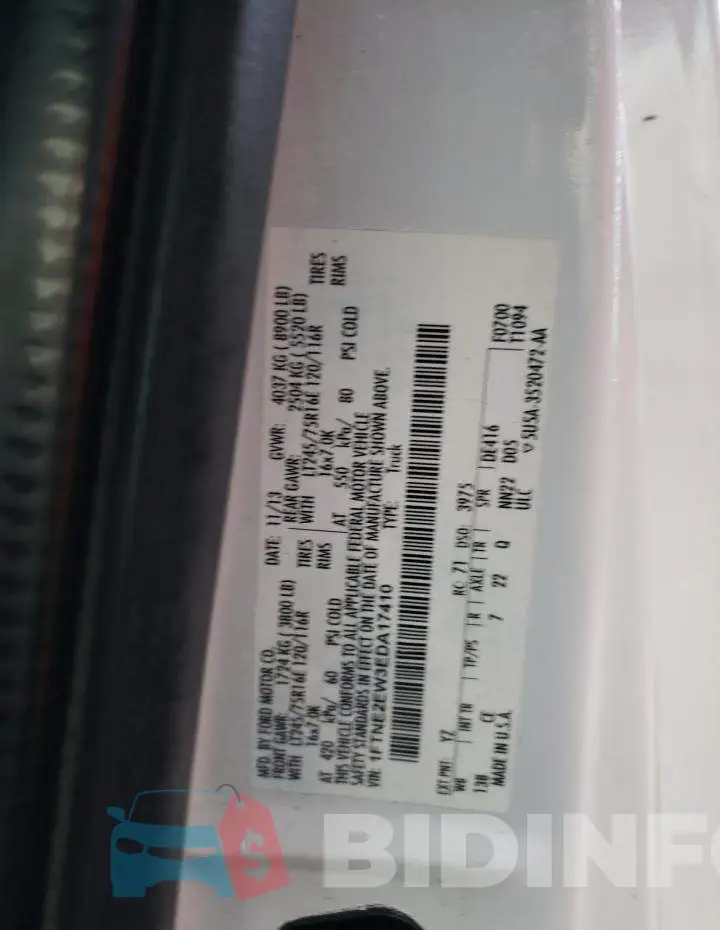 1FTNE2EW3EDA17410 Photo# 13