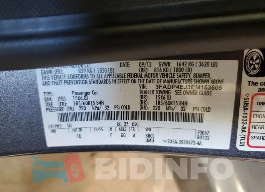3FADP4EJ3EM153505 Photo# 12