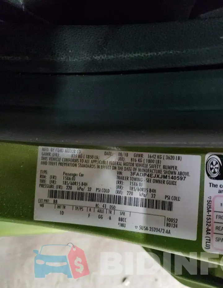 3FADP4EJXJM140597 Photo# 12