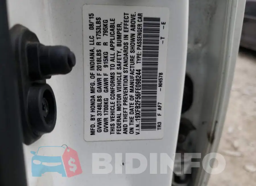 19XFB2F56FE098244 Photo# 12