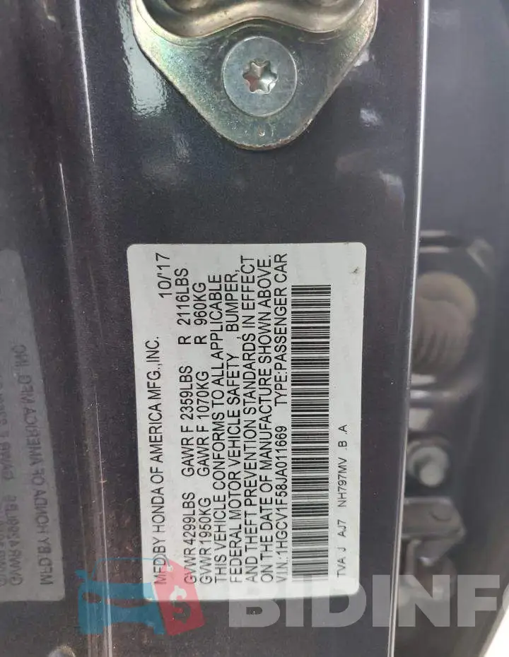 1HGCV1F58JA011669 Photo# 13
