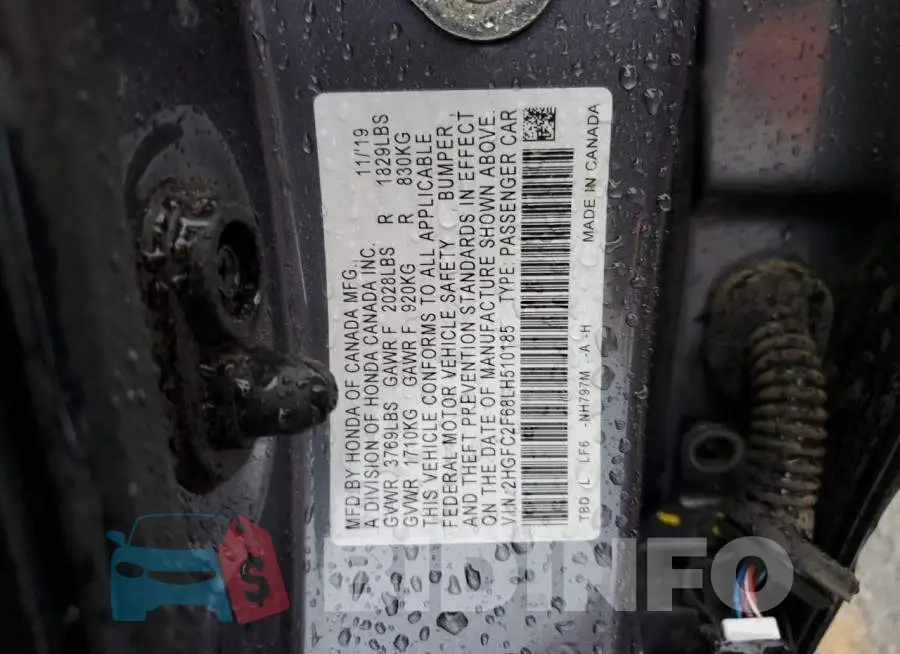 2HGFC2F68LH510185 Photo# 10