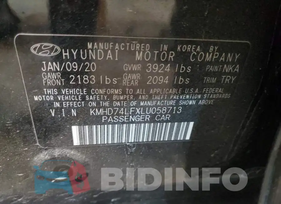 KMHD74LFXLU058713 Photo# 12