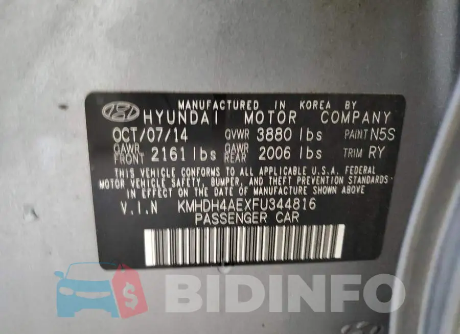 KMHDH4AEXFU344816 Photo# 10