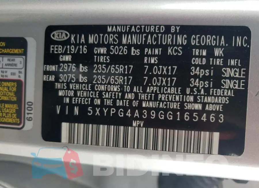 5XYPG4A39GG165463 Photo# 10