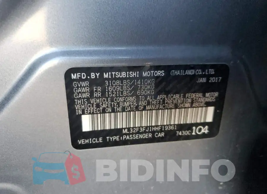 ML32F3FJ1HHF19361 Photo# 10