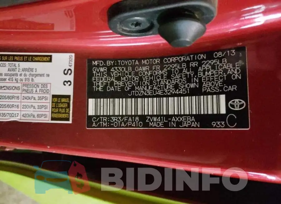 JTDZN3EU4E3294451 Photo# 10