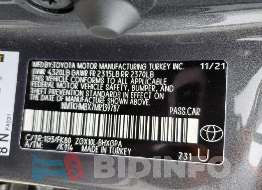 NMTKHMBX7MR139787 Photo# 12