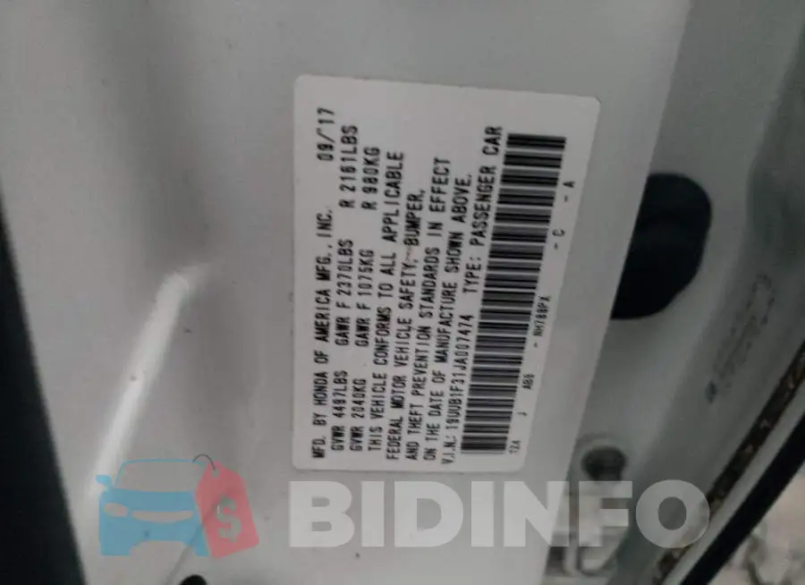 19UUB1F31JA007474 Photo# 12