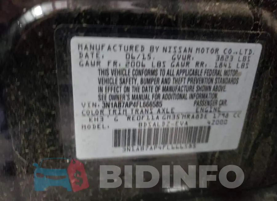 3N1AB7AP4FL666585 Photo# 10