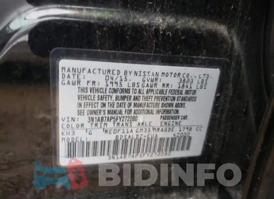 3N1AB7AP5FY272080 Photo# 12