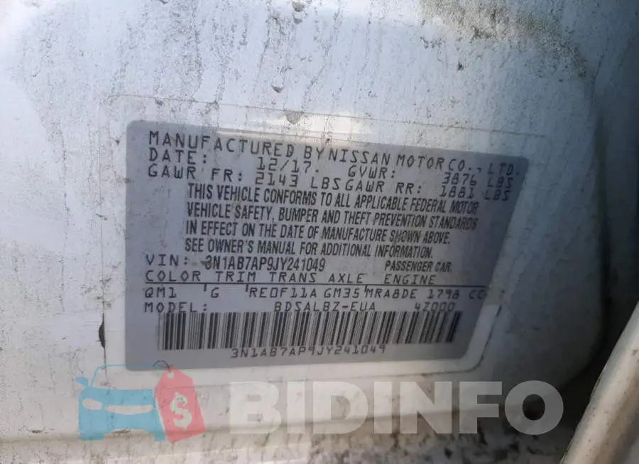3N1AB7AP9JY241049 Photo# 12