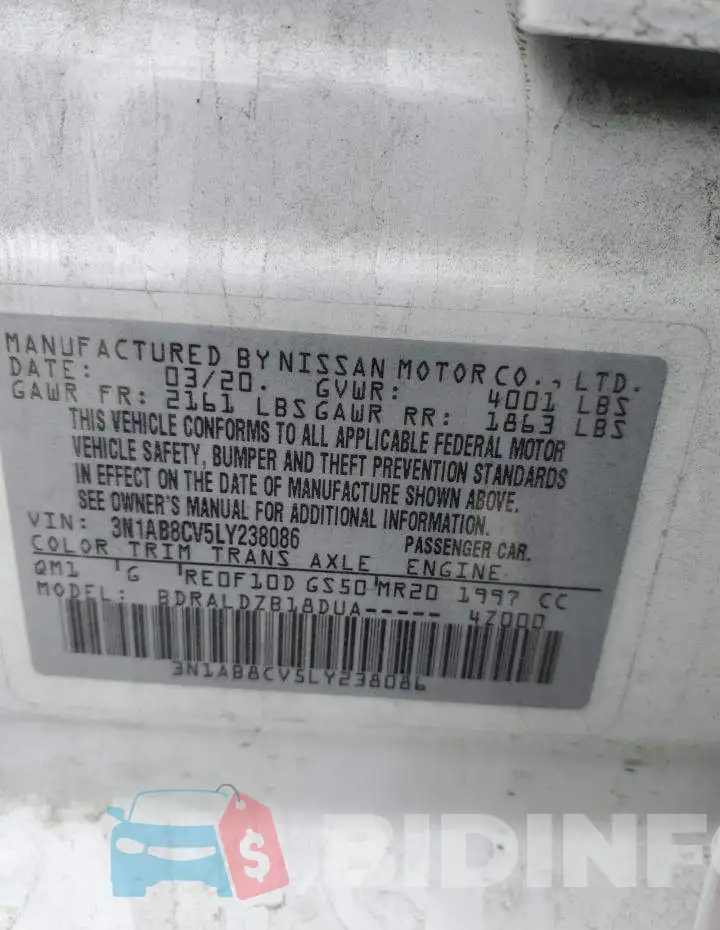 3N1AB8CV5LY238086 Photo# 10