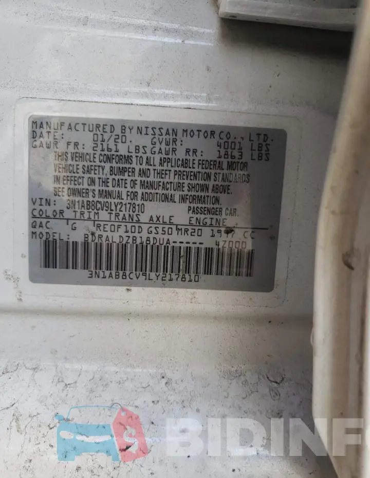 3N1AB8CV9LY217810 Photo# 10