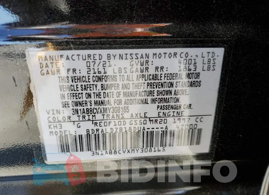 3N1AB8CVXMY308165 Photo# 10