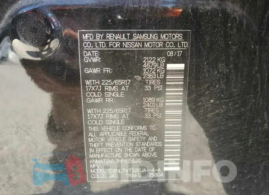 KNMAT2MV9HP615520 Photo# 10