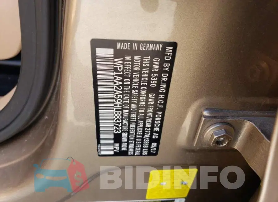 WP1AA2A59HLB83723 Photo# 10