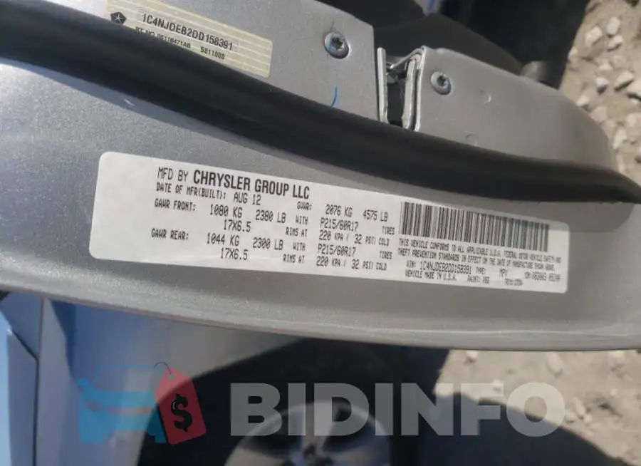 1C4NJDEB2DD158391 Photo# 10
