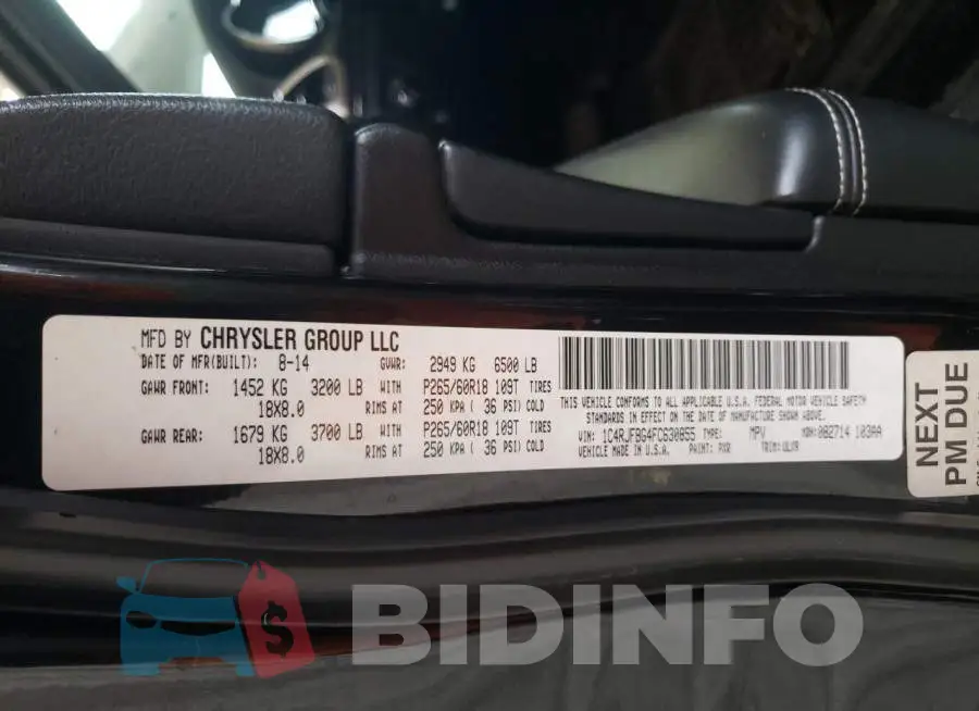 1C4RJFBG4FC630855 Photo# 10