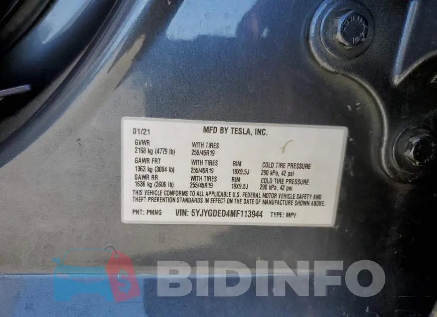 5YJYGDED4MF113944 Photo# 10