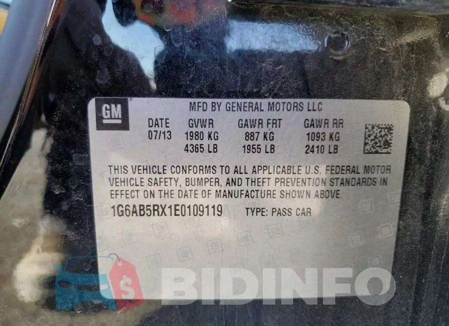 1G6AB5RX1E0109119 Photo# 10