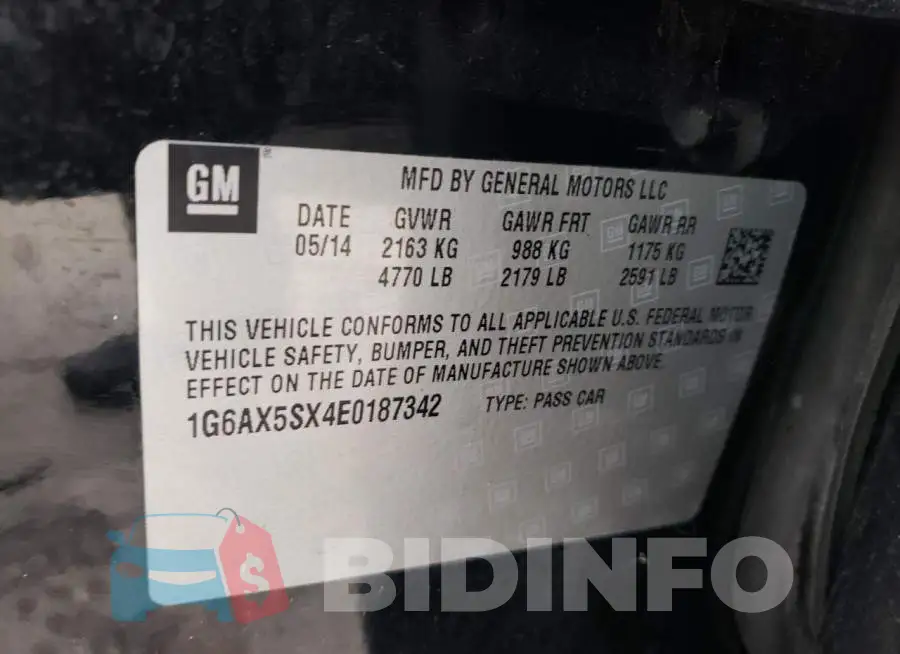 1G6AX5SX4E0187342 Photo# 12