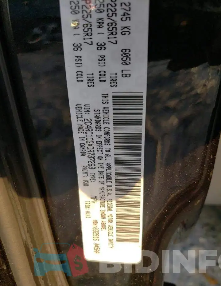 2C4RC1CGXDR737263 Photo# 13