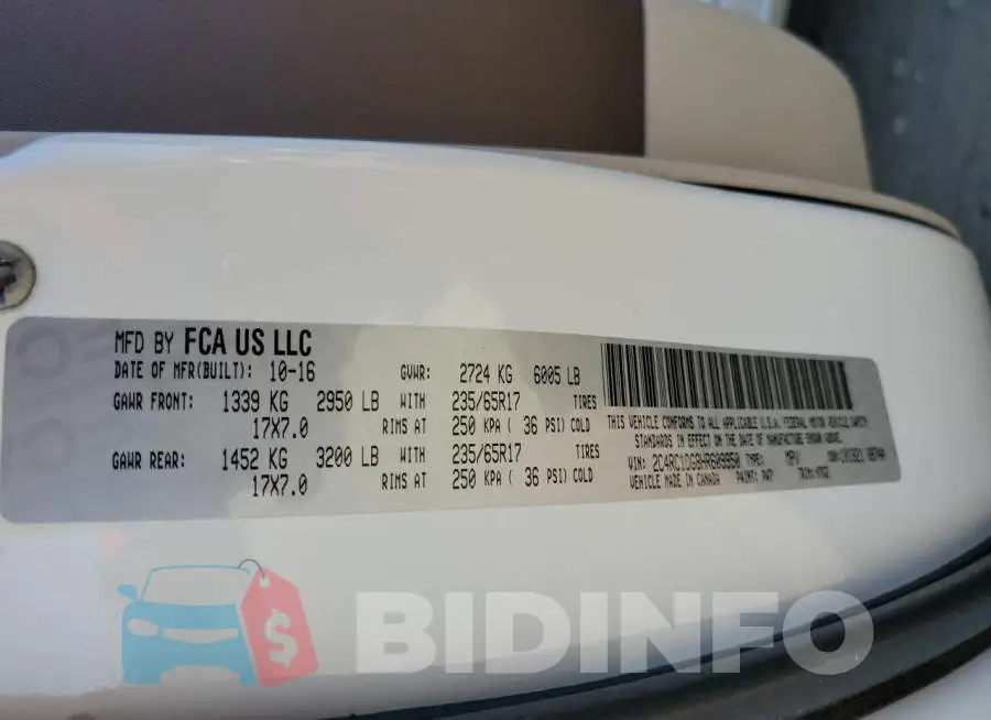 2C4RC1DG8HR609950 Photo# 10