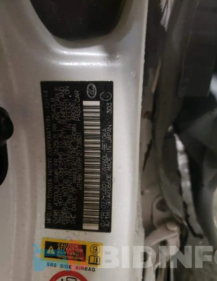 JTHBK1GG9F2173801 Photo# 13