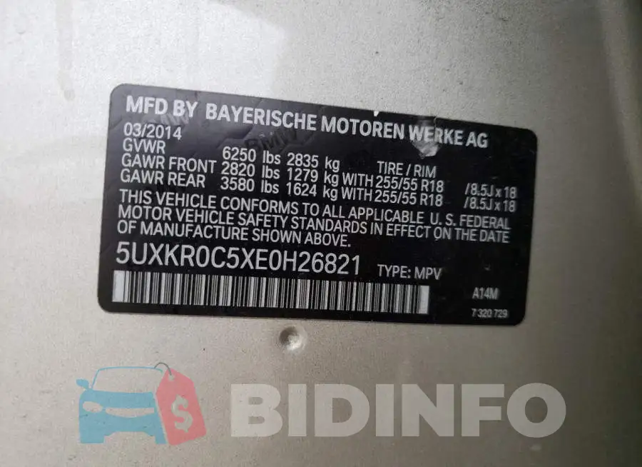 5UXKR0C5XE0H26821 Photo# 12